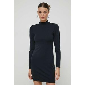 Superdry rochie culoarea negru, mini, mulata imagine