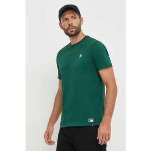 47brand tricou din bumbac MLB Oakland Athletics barbati, culoarea verde, neted imagine