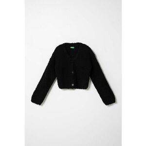 United Colors of Benetton cardigan copii culoarea negru, călduros imagine