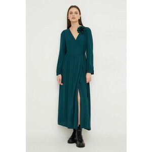 Answear Lab rochie culoarea verde, maxi, evazati imagine