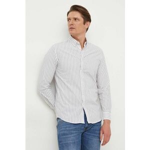 Pepe Jeans camasa din bumbac barbati, culoarea alb, cu guler button-down, regular imagine