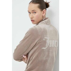 Juicy Couture bluza femei, culoarea bej, cu imprimeu imagine