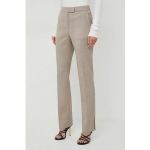 BOSS pantaloni de lână fason chinos, high waist 50506958 imagine