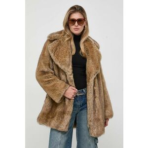 MICHAEL Michael Kors palton femei, culoarea bej, de tranzitie, oversize imagine