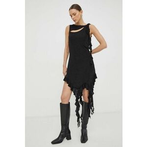 Résumé rochie culoarea negru, mini, mulata imagine