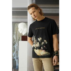 Medicine tricou din bumbac barbati, culoarea negru, cu imprimeu imagine