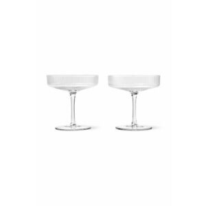 ferm LIVING pahar de șampanie Ripple Champagne 2-pack imagine