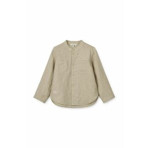 Liewood cămașă din amestec de in pentru copii Flynn Linen Shirt culoarea bej imagine