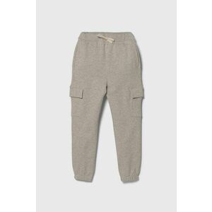 United Colors of Benetton pantaloni de trening din bumbac pentru copii culoarea gri, neted imagine