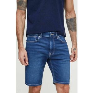 Pepe Jeans pantaloni scurti jeans barbati, culoarea albastru marin imagine