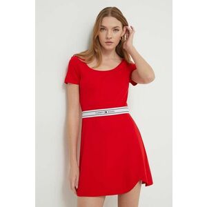 Tommy Jeans rochie culoarea roșu, mini, evazați DW0DW17924 imagine