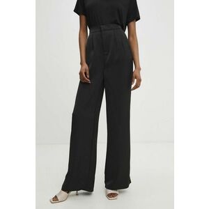 Answear Lab pantaloni femei, culoarea negru, lat, high waist imagine