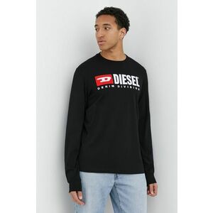 Diesel longsleeve din bumbac culoarea negru, cu imprimeu A03768.0GRAI imagine