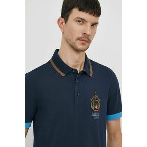 Aeronautica Militare tricou polo barbati, culoarea albastru marin, cu imprimeu imagine