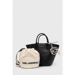 Karl Lagerfeld poseta de piele culoarea negru imagine