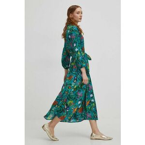 Medicine rochie culoarea verde, midi, evazati imagine