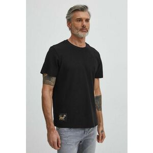 Medicine tricou din bumbac barbati, culoarea negru, cu imprimeu imagine