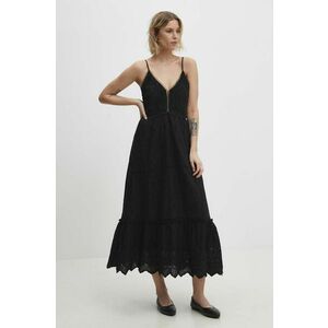 Answear Lab rochie culoarea negru, maxi, evazati imagine