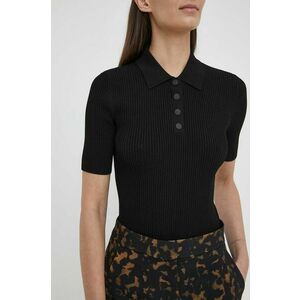 Theory tricou polo femei, culoarea negru imagine