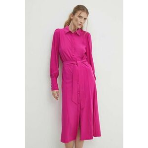 Answear Lab rochie culoarea roz, midi, evazati imagine