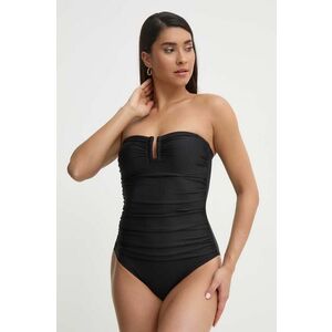 Dkny costum de baie dintr-o bucată culoarea negru, cupa usor rigidizata, DI4MS605 imagine