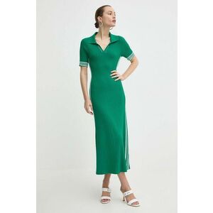 Miss Sixty rochie RJ5120 KNIT DRESS culoarea verde, maxi, mulata, 6L1RJ5120000 imagine