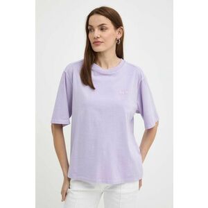 BOSS Orange tricou din bumbac femei, culoarea violet 50511711 imagine