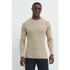 Salewa longsleeve sport Puez Dry culoarea bej, neted, 00-0000028864 imagine