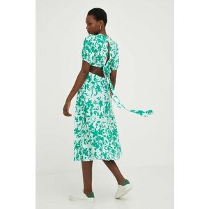 Answear Lab rochie culoarea verde, midi, evazati imagine