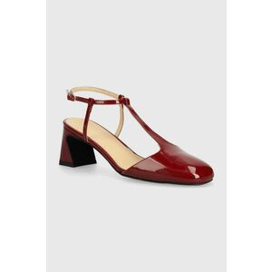 Alohas pantofi de piele Jayne culoarea bordo, cu toc drept, cu toc deschis, S100597-02 imagine