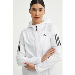 adidas Performance jachetă de alergare Own The Run Base culoarea alb, de tranzitie, IK7445 imagine