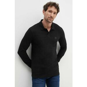 Boss Orange longsleeve barbati, culoarea negru, neted, 50507704 imagine