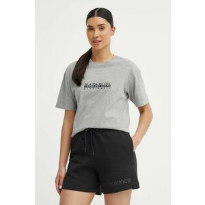 Napapijri tricou din bumbac S-Box femei, culoarea gri, NP0A4GDD1601 imagine