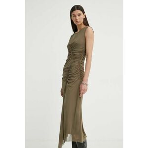 Gestuz rochie culoarea verde, maxi, mulata, 10909133 imagine