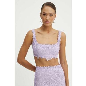 Bardot top NICO femei, culoarea violet, neted, 59421TB imagine