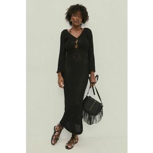 Answear Lab rochie culoarea negru, maxi, mulata imagine