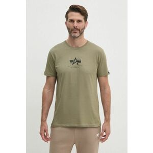 Alpha Industries tricou din bumbac culoarea verde, cu model 118533.11-green imagine