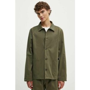 A.P.C. geaca veste kerlouan logo barbati, culoarea verde, de tranzitie, COGEW.H03205 imagine