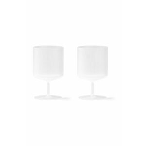 ferm LIVING set de pahare de vin Ripple Wine Glasses 270 ml 2-pack imagine