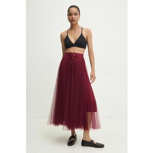 Answear Lab fusta culoarea bordo, maxi, evazati imagine