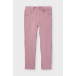 Mayoral pantaloni de bumbac pentru copii culoarea roz, neted, 511 imagine