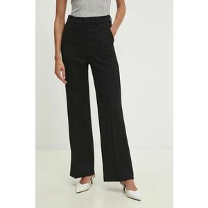 Answear Lab pantaloni femei, culoarea negru, lat, high waist imagine