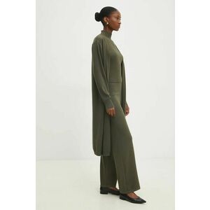 Answear Lab pantaloni, top și cardigan culoarea verde imagine