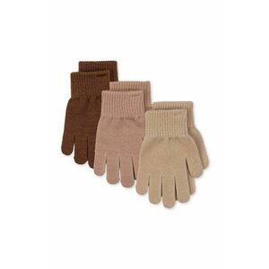 Konges Sløjd manusi cu un amestec de lana pentru copii FILLA GLOVES 3-pack culoarea bej, KS101220 imagine