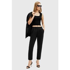 AllSaints pantaloni ALEIDA TRI TROUSER femei, culoarea negru, fason chinos, medium waist, W009QZ imagine