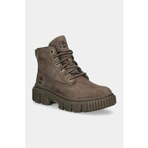 Timberland bocanci din piele intoarsa Greyfield femei, culoarea maro, cu platforma, TB0A2FT6EM51 imagine