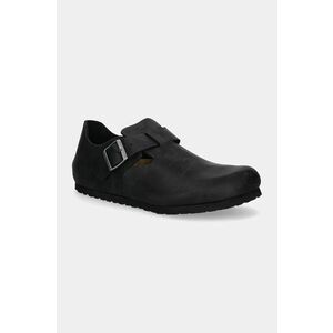 Birkenstock pantofi din nubuc London culoarea negru imagine