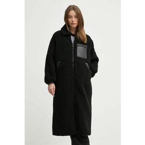 Dkny palton femei, culoarea negru, de tranzitie, oversize, DJ4J6029 imagine