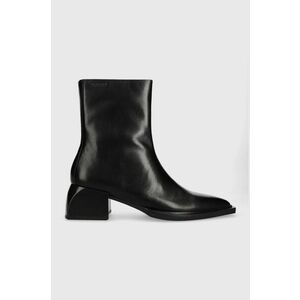 Vagabond Shoemakers cizme de piele VIVIAN femei, culoarea negru, cu toc plat, 5453.001.20 imagine