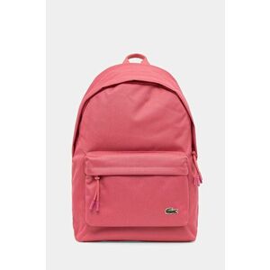 Lacoste rucsac culoarea roz, mare, neted, NU4592NE imagine